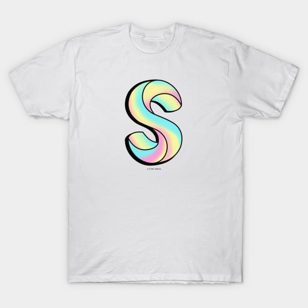 S initial T-Shirt by asian tee